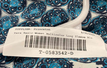 Load image into Gallery viewer, Zara Basic Womens Multicolor Floral Long Sleeve Split Neck Blouse Top Size XS