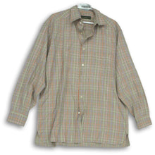 Load image into Gallery viewer, Ermenegildo Zegna Mens Brown Print Shirt Size XL