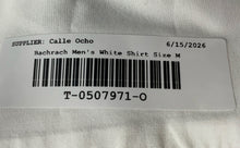Load image into Gallery viewer, Bachrach Mens White Cotton Long Sleeve Stand Collar Button-Up Shirt Size Medium