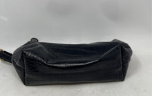 Load image into Gallery viewer, Aldo Womens Black Croc-Embossed Inner Pocket Adjustable Strap Shoulder Bag