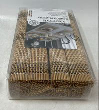 Load image into Gallery viewer, Pack Of 8 Andstar Brown Bamboo Rectangular Placemat Set For Dining Table