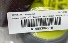 Load image into Gallery viewer, Supra Womens Neon Green Purple Lace-Up Sneaker Shoes Size 8.5