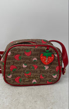 Load image into Gallery viewer, Juicy Couture Womens Red Brown Signature Print Adjustable Strap Crossbody Bag
