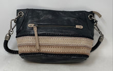 Load image into Gallery viewer, The Sak Womens Black Brown Leather Detachable Strap Zip Top Shoulder Handbag