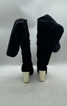 Load image into Gallery viewer, Charles Albert Womens Black Round Toe Block Heel Over The Knee Boots Size 9M