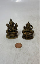 Load image into Gallery viewer, Lot Of 4 Pcs Brass-Toned Home Decorative Hindu & Buddhism Collectibles Figurine