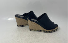 Load image into Gallery viewer, Karl Lagerfeld Paris Womens Corissa Black Leather Espadrille Sandals Size 7