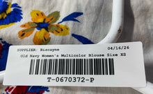 Load image into Gallery viewer, Old Navy Womens Multicolor Floral Cotton Long Sleeve Tunic Blouse Top Size XS
