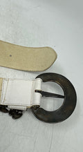 Load image into Gallery viewer, Unbranded Womens White Beige Leather Adjustable Formal Dress Belt One Size