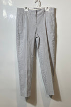 Load image into Gallery viewer, J.Crew Womens Blue And White Striped Cameron Flat Front Dress Pants Size 6
