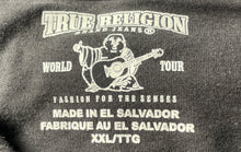 Load image into Gallery viewer, True Religion Mens Black Graphic Print Short Sleeve Hooded T-Shirt Size XXL