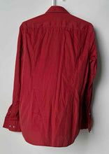 Load image into Gallery viewer, Hugo Boss Mens Red Long Sleeve Spread Collar Slim Fit Dress Shirt Size 39 15 1/2