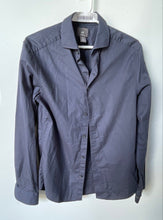 Load image into Gallery viewer, H&M Mens Navy Blue Cotton Long Sleeve Slim Fit Button-Up Shirt Size Small