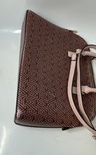 Load image into Gallery viewer, Aldo Womens Galilini Brown Pink Signature Print Double Handle Satchel Handbag