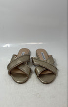 Load image into Gallery viewer, Charles David Womens Champagne Metallic Tone Slip-On Slide Sandals Size 5.5M