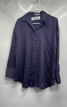 Load image into Gallery viewer, Zara Mens Blue Pink Collared Long Sleeve Button-Up Shirt Size Medium