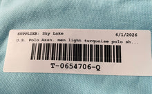 Load image into Gallery viewer, U.S. Polo Assn. Mens Light Turquoise Short Sleeve Button Front Polo Shirt Size S