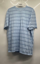 Load image into Gallery viewer, Banana Republic Mens Vintage Gray Blue Striped Cotton Short Sleeve T-Shirt Sz L