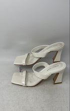 Load image into Gallery viewer, Marc Fisher Womens Zasha White Patent Leather Block Heel Slide Sandals Size 8.5M