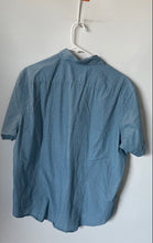 Load image into Gallery viewer, Michael Kors Mens Blue Geometric Short Sleeve Slim Fit Button-Up Shirt Size XL