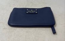 Load image into Gallery viewer, Kate Spade Womens Blue Chrissy Berkshire Road Pebbled Leather Wristlet Wallet