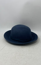 Load image into Gallery viewer, Christian Siriano New York Womens Blue Wool Felt Wide Brim Fedora Hat