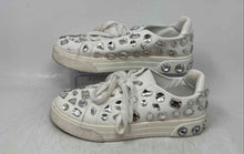 Load image into Gallery viewer, Azalea Wang Womens Corrine White Round Toe Rhinestone Sneakers Shoes Size 8