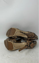 Load image into Gallery viewer, Nine West Womens Poleman Black Brown Snakeskin Print High Platform Heels Sz 7.5