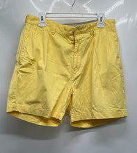 Load image into Gallery viewer, Polo Ralph Lauren Mens Yellow Cotton Pockets Pleated Front Chino Shorts Size 34