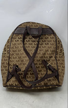 Load image into Gallery viewer, Michael Kors Womens Abbey Brown Monogram Adjustable Strap Zip-Around Backpack