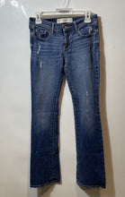 Load image into Gallery viewer, Abercrombie & Fitch Womens Blue Denim Distressed Bootcut Jeans Pants Sz W25 L31
