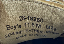 Load image into Gallery viewer, Johnston & Murphy Kids McGuffey Brown Leather Plain Toe Oxford Shoes Size 11.5M
