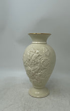 Load image into Gallery viewer, Lenox Ivory Ceramic Home Decor Floral Embossed Flower Vase Collectible