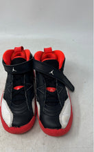 Load image into Gallery viewer, Nike Kids Jumpman Two Trey Black White Red Lace-Up Sneakers Shoes Size 11C