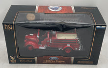 Load image into Gallery viewer, Road Signature Series Red Ford 1938 Fire Engine Scale 1:24 Die-Cast Model Car