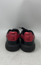 Load image into Gallery viewer, Karl Lagerfeld Mens Black Red Leather Lace-Up Low Top Sneakers Shoes Size 9