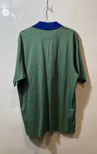 Load image into Gallery viewer, Como Sport Mens Blue Green Striped Cotton Short Sleeve Polo Shirt Sz L With Tag