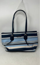 Load image into Gallery viewer, Dana Buchman Womens Multicolor Striped Faux Leather Bottom Studs Shoulder Bag