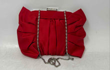 Load image into Gallery viewer, Lulu Townsend Womens Red Chain Strap Inner Pockets Shoulder Clutch Bag