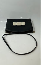 Load image into Gallery viewer, Kate Spade Womens Robinson Street Zanni Black Leather Bow Flap Crossbody Bag