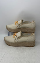 Load image into Gallery viewer, Dolce Vita Womens Cream Leather Slip-On Wedge Heel Loafer Shoes Size 11