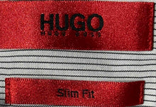Load image into Gallery viewer, Hugo Boss Mens Gray Black Striped Print Slim-Fit Long Sleeve Dress Shirt Size 16