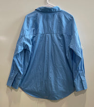 Load image into Gallery viewer, Abercrombie & Fitch Womens Blue Long Sleeve Regular Fit Button-Up Shirt Size M