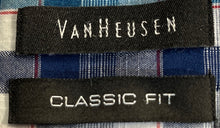 Load image into Gallery viewer, Van Heusen Mens Multicolor Plaid Print Classic Fit Dress Shirt Size XL 17-17.5