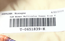 Load image into Gallery viewer, H&M Womens Multicolor Floral Sleeveless Round Neck Knee Length Pencil Dress Sz 6