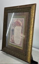 Load image into Gallery viewer, Antique Compagnie Des Messageries Maritimes Dejeuner First-Class Ship Menu Frame