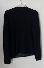 Load image into Gallery viewer, Mercer Street Studio Womens Black Long Sleeve Full-Zip Cardigan Sweater Size L