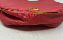 Load image into Gallery viewer, Valentina Womens Orange Brown Inner Pockets Adjustable Strap Zipper Hobo Bag