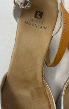 Load image into Gallery viewer, White Mountain Womens Mamba Brown Silver Tone Wedge Espadrille Sandals Size 8.5M