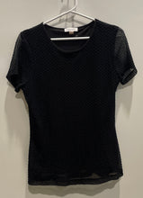 Load image into Gallery viewer, Calvin Klein Womens Black Short Sleeve Crew Neck Blouse Top Size Medium